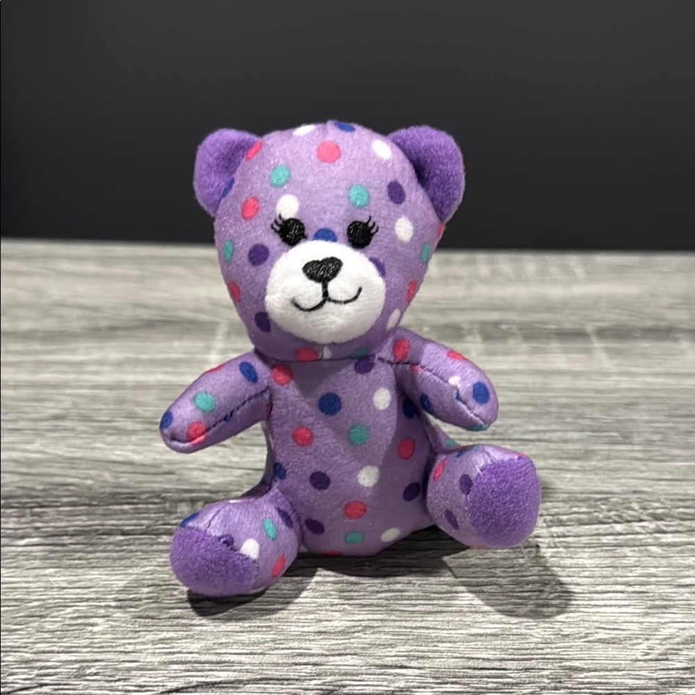 McDonald’s | Build-A-Bear #4: Purple Polka Dot Bear (2015) - Mini Plush Toy